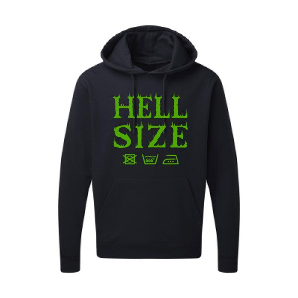 HELL SIZE |Sweat capuche imprimé|Vert pomme