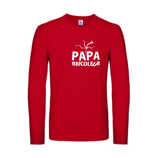 Papa bricoleur Blanc B&C - E150 LSL T-shirt manches longues léger