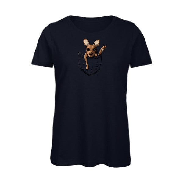 Dans-la-poche- - t-shirt original femme Navy