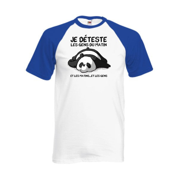 T-shirt fruit of the loom baseball  couleur White/Royal
