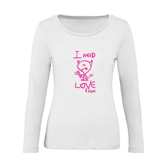 LOVER Rose Fluo |   T shirt manches longues femme|100% bio