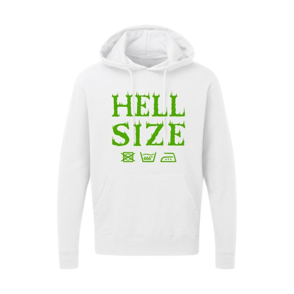 HELL SIZE |Sweat capuche imprimé|Vert pomme