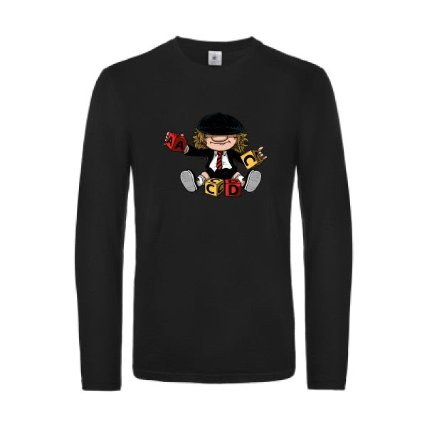acdc-t-shirt-manches-longues-original-humour -Black
