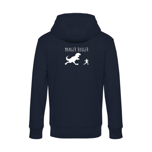 MANGER-BOUGER sweat shirt original Navy Blue flex Blanc impression Dos