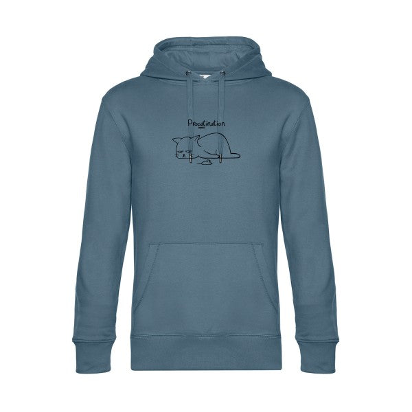 Procatination sweat shirt original nordic blue flex Noir impression Face