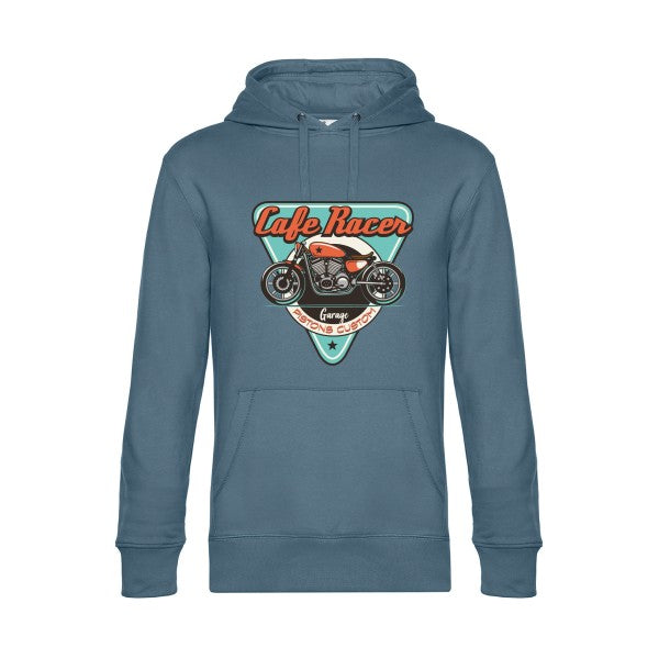 CAFE-RACER- Sweat à capuche original nordic blue - RueDuTeeshirt