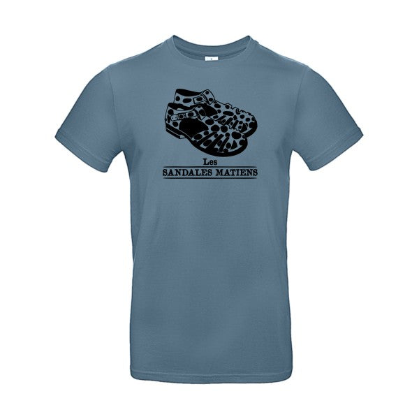 Les sandales matiens |E190 T-shirt|Stone Blue||2XL