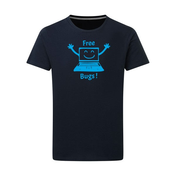 FREE BUGS ! - Flex bleu clair Tshirt original Navy  5XL