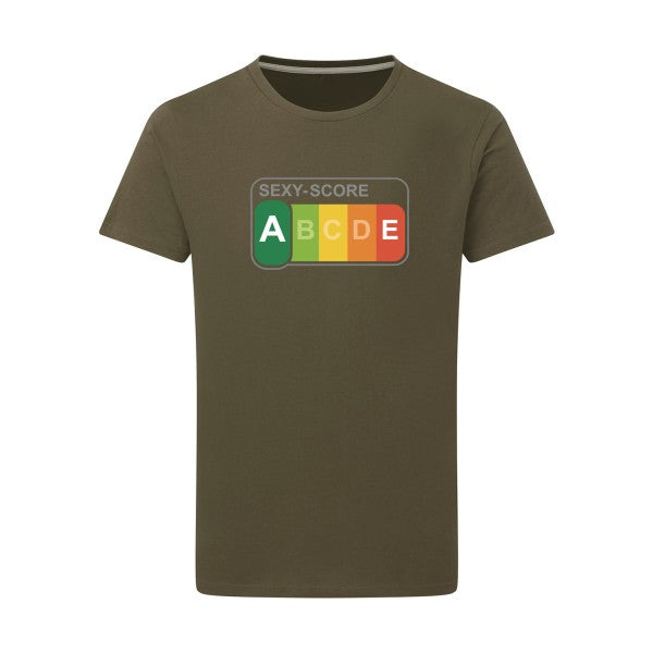 T-shirt homme SEXY SCORE - T-shirt humour sexy et osé Military Green 2XL