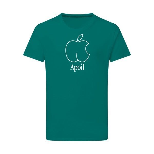 Apoil Blanc -Flex Blanc sur T-shirt SG  Emerald Green  2XL