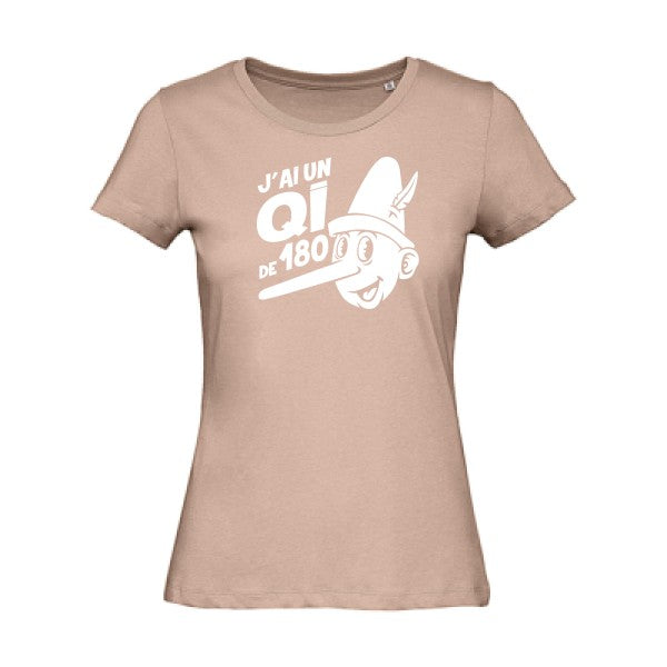 T shirt humour bio femme   femme bio|Quotient intellectuel Blanc 