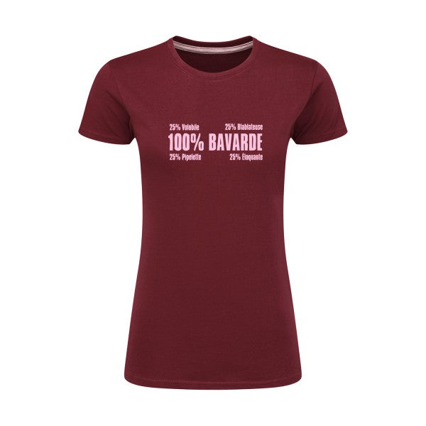 t-shirt Bavarde Rose |T shirt original femme|SG