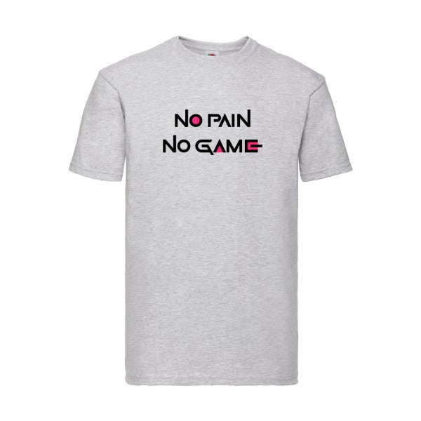 NO PAIN NO GAME  Fruit of the loom 205 g/m² T-shirt/ heather grey