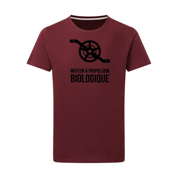 Cyclisme & écologie noir -Flex noir sur T-shirt SG  Burgundy  2XL