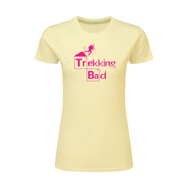 Trekking bad | Rose Fluo |T shirt original femme|SG