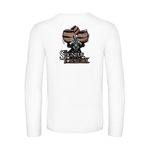 le-seigneur-des-tonneaux-t-shirt-manches-longues-original-humour -White