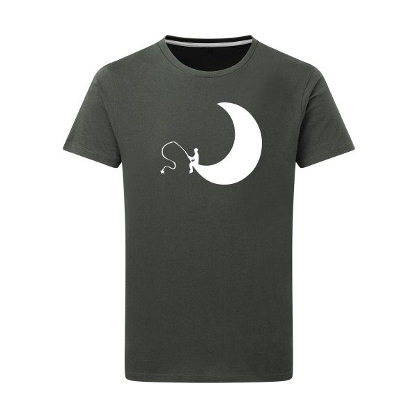 pêcheur d'étoiles -Flex Blanc sur T-shirt SG  Charcoal  5XL