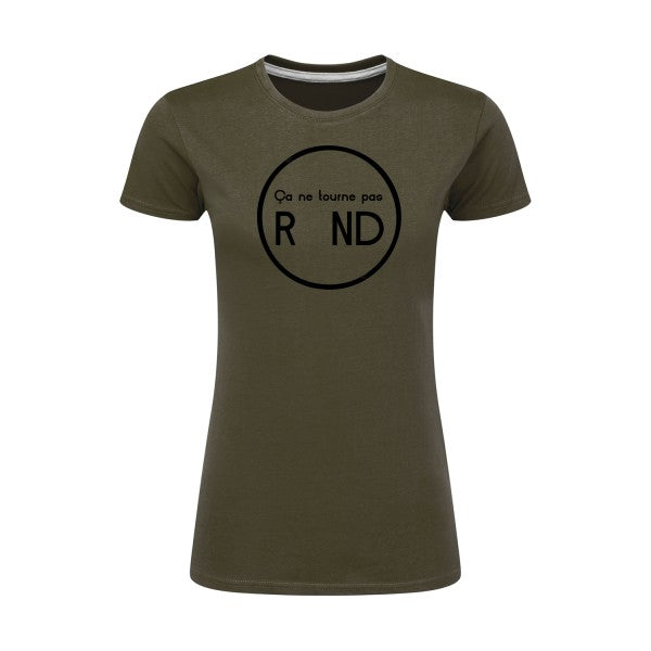 ça ne tourne pas rond !| Noir |T shirt original femme|SG