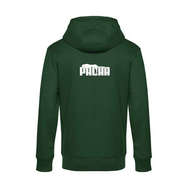 Pacha sweat shirt original Bottle Green flex Blanc impression Dos