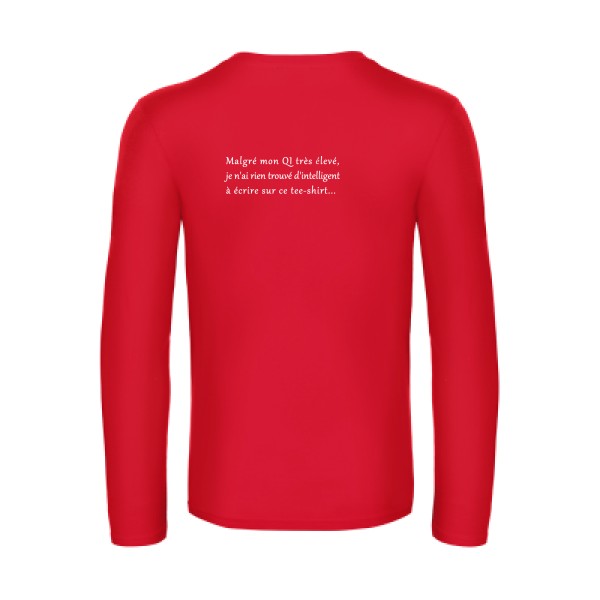 qi - t shirt- manches- longues- original- humour- Red impression Dos