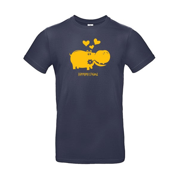 Hippopo t'aimeFlex jaune or - E190 T-shirt|Navy Blue||2XL