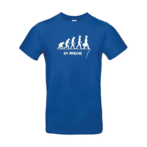 T-shirt humour original en marche T Shirt couleur Royal Blue