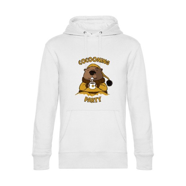 Cocooning- Sweat à capuche original White - RueDuTeeshirt