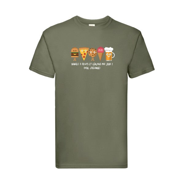 5 fruits et légumes Fruit of the loom 205 g/m² T-shirt/ classic olive