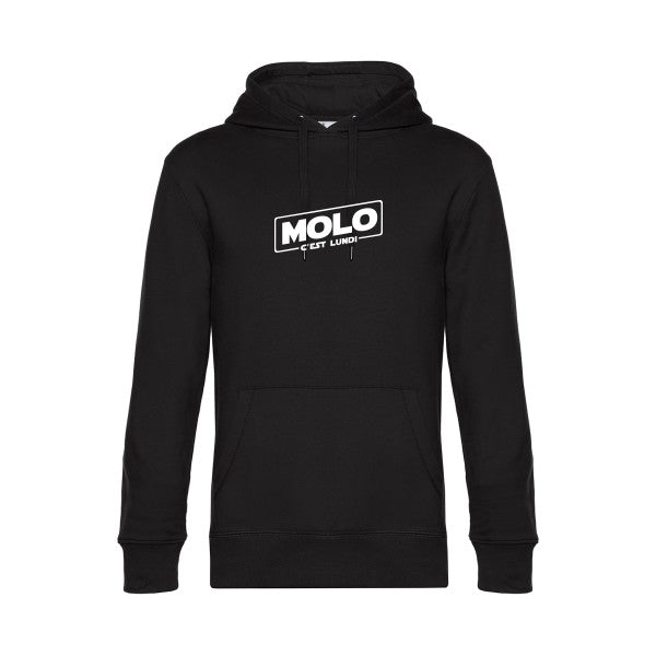 Molo-c-est-lundi sweat shirt original Black flex Blanc impression Face