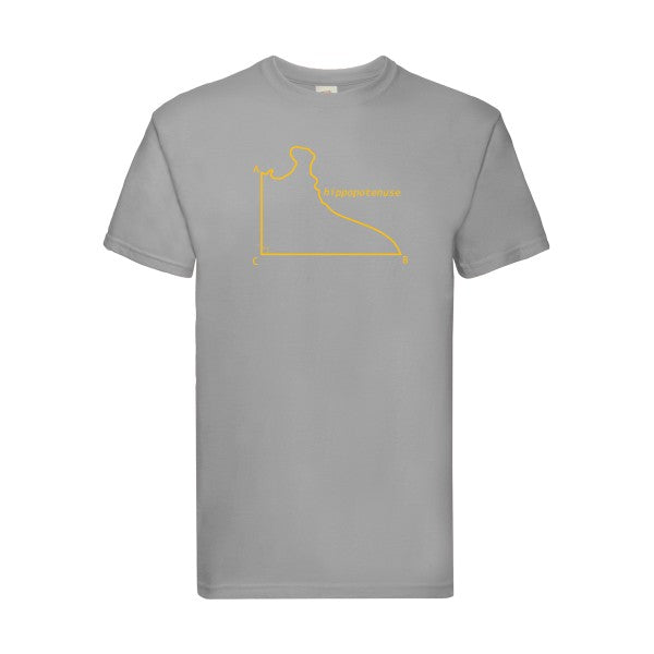 T-shirt|Hippopotenuse |flex jaune Or| Fruit of the loom 205 g 