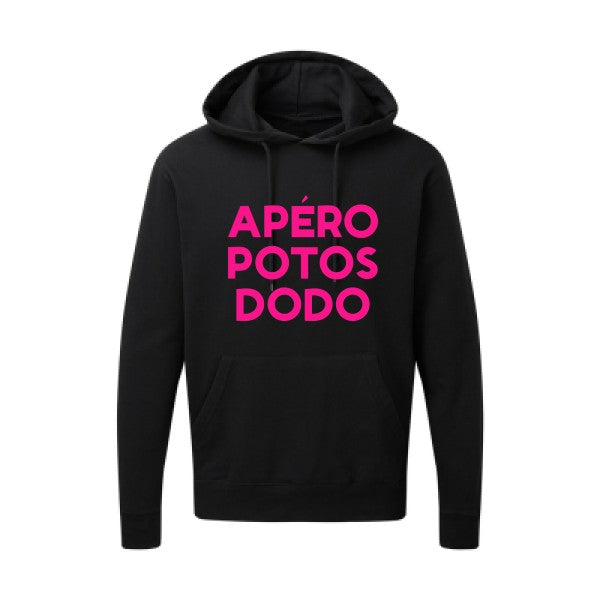 Apéro Potos Dodo  |Sweat  capuche humoristique Rose fluo 