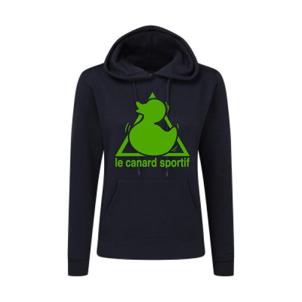 Canard Sportif Vert pomme |Sweat original à capuche Femme