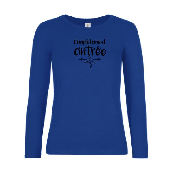 t-shirt lsl femme Completement-cintre Royal Blue flex Noir