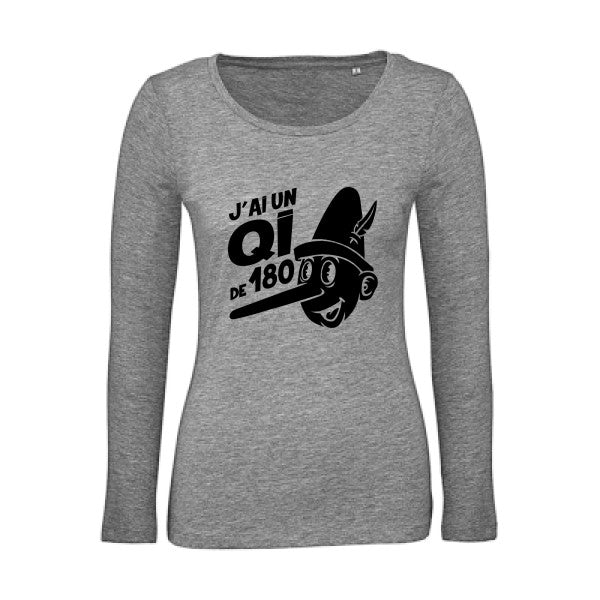 Quotient intellectuel Noir |   T shirt manches longues femme|100% bio