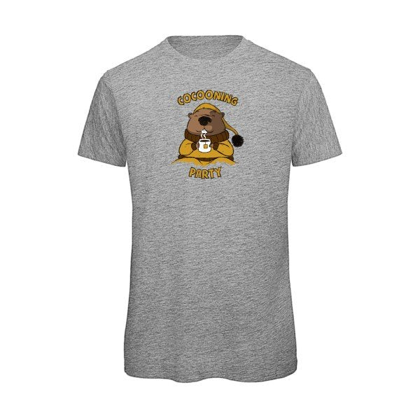 T-shirt humour original Cocooning T Shirt couleur Sport Grey