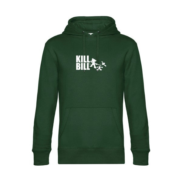 kill-bill sweat shirt original Bottle Green flex Blanc impression Face