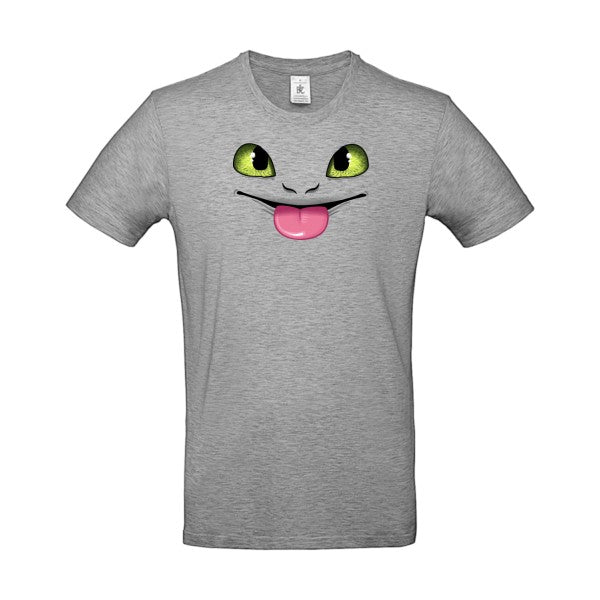 Dragon tongue |T shirt original|E190 Sport Grey Taille 5XL