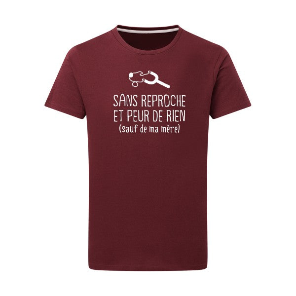 Sans reproche Blanc -Flex Blanc sur T-shirt SG  Burgundy  2XL