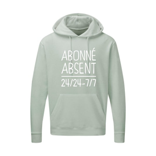 Abonné absent Blanc |Sweat capuche imprimé homme