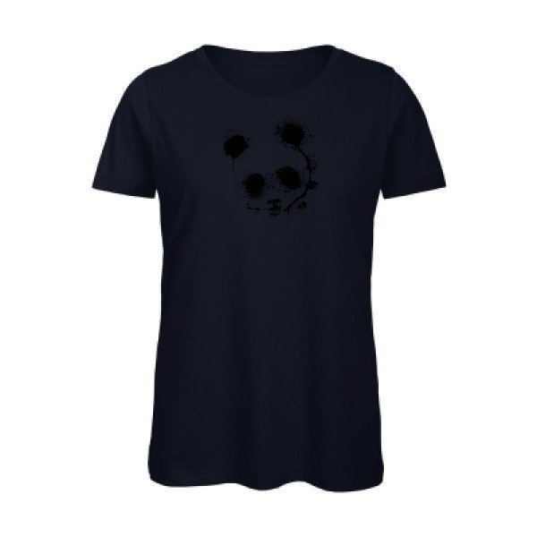 panda- - t-shirt original femme Navy