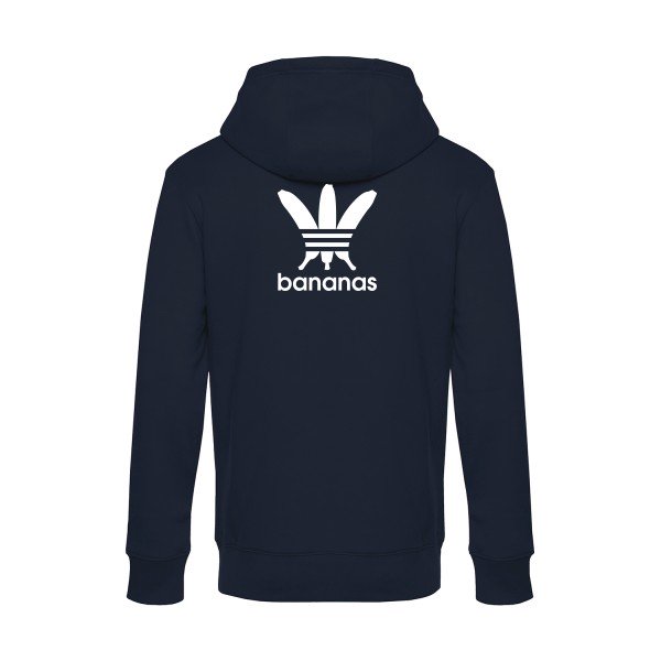 bananas sweat shirt original Navy Blue flex Blanc impression Dos