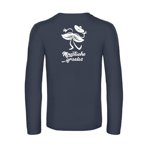 presqu spagnol - t shirt- manches- longues- original- humour- Navy impression Dos