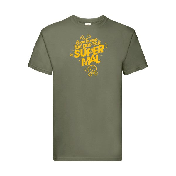 T-shirt|Ce qui ne nous tue pas |flex jaune Or| Fruit of the loom 205 g 