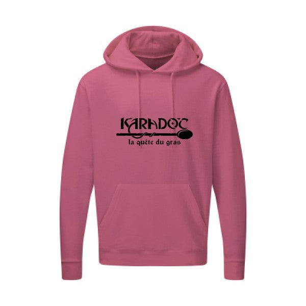 Karadoc Noir |Sweat capuche imprimé homme