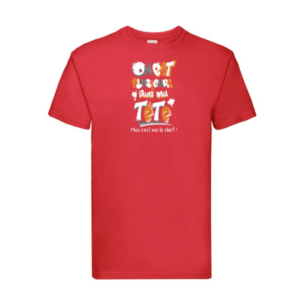 C'est moi le chef ! Fruit of the loom 205 g/m² T-shirt/ Red