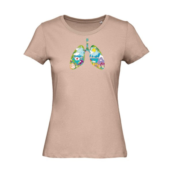happy-lungs- - t-shirt original femme Millennial Pink