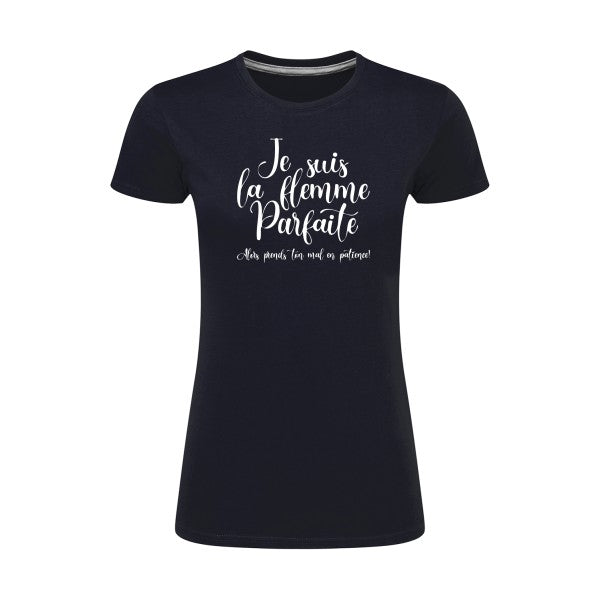 La flemme parfaite | Blanc |T shirt original femme|SG