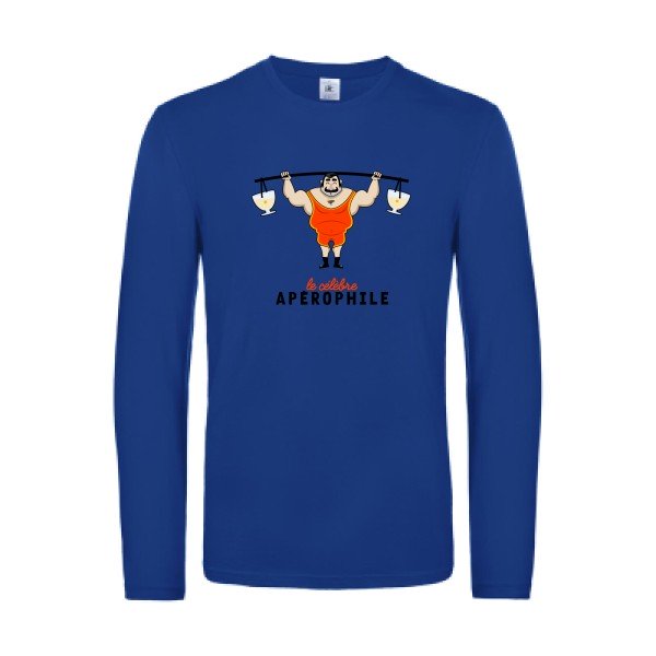 aperophile-t-shirt-manches-longues-original-humour -Royal Blue