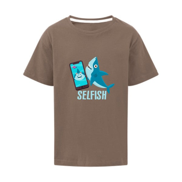 Selfish SG - Kids T-shirt enfant Deep Taupe Taille 128 (7-8/L)