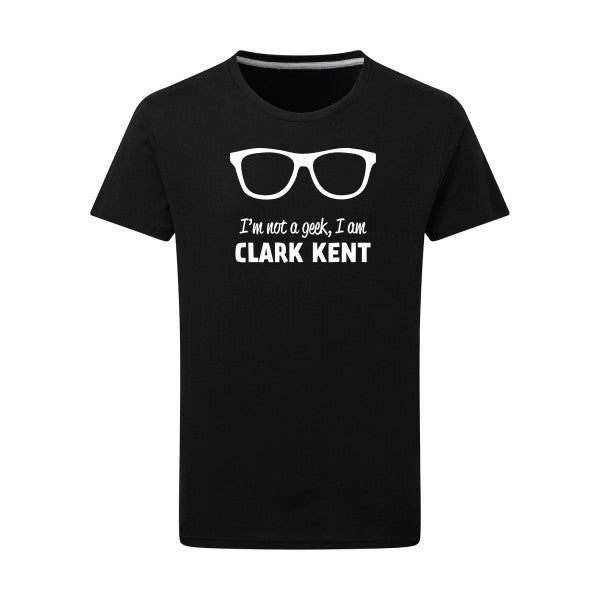 I am Clark Kent -Flex Blanc sur T-shirt SG  Dark Black  4XL